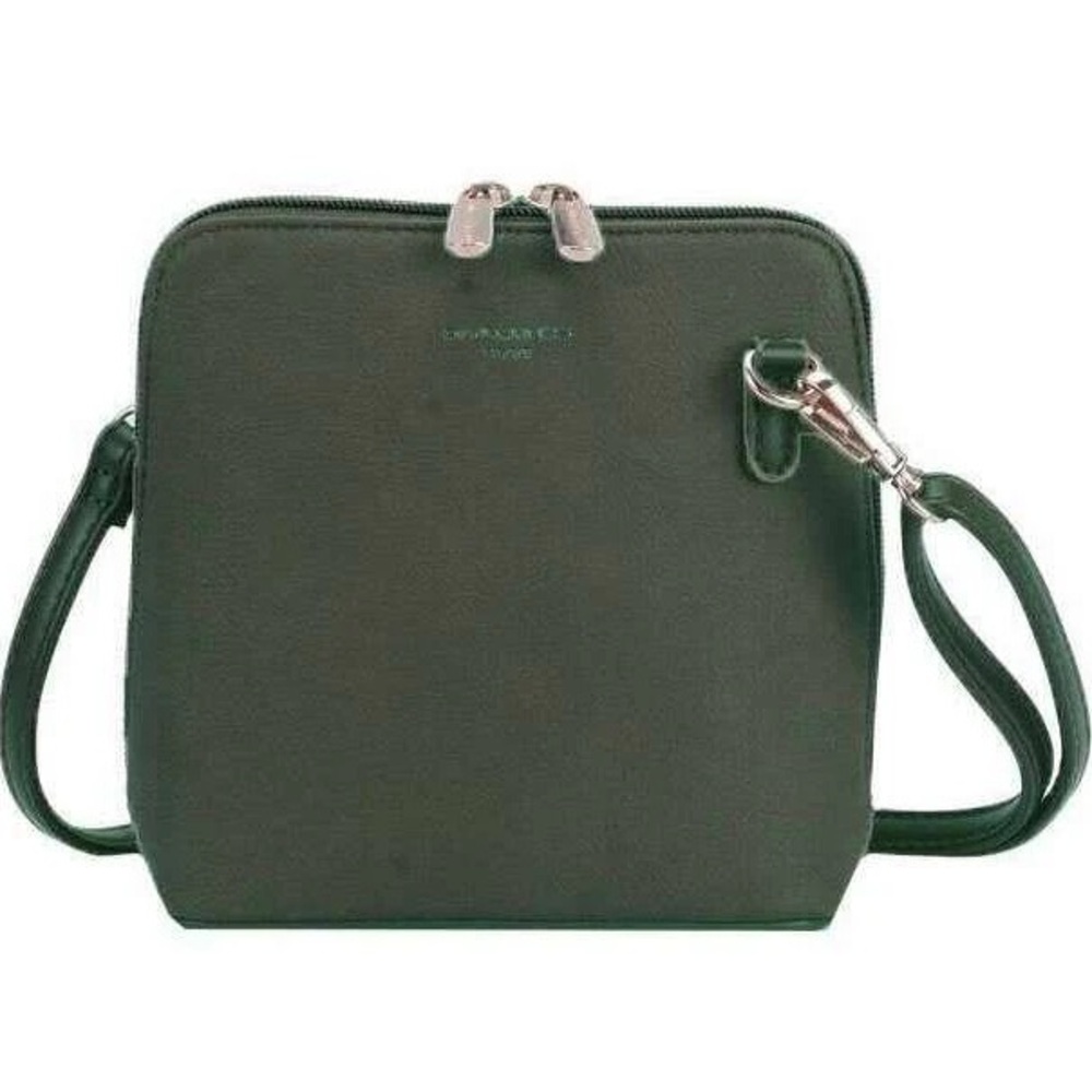 NEW David Jones Paris Dark Green Dome Crossbody Bag Fall/Winter Vibes